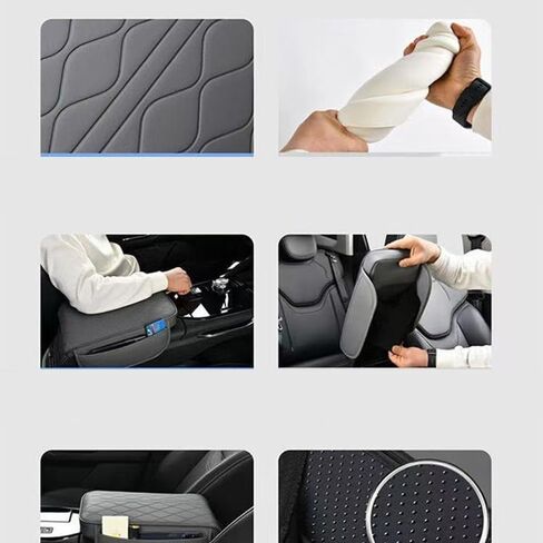 Car Center Console Cover, for Lexus RX 350 450H 2010-2015 Leather Armrest Cover Center Console Cushion, Car Interior Accessories,Black in Saudi Arabia