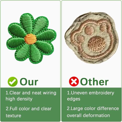 Iron on Patches, 24 Pcs Flower Applique Patch DIY Embroidered Patches for Clothes Dress Bags Jackets Jeans Hat in Saudi Arabia