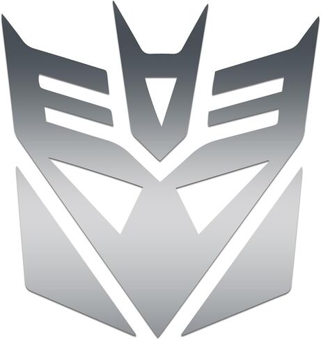 Decepticon Helmet Sticker Vinyl Decal Notebook Car Window Laptop 5" x 4.75" (Silver) in Saudi Arabia
