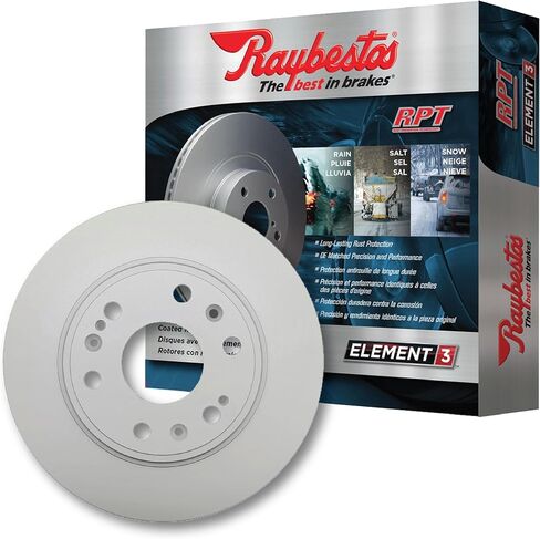 Raybestos Element3 دوار الفرامل الأمامي المطلي البديل للسيارات لاختيار 2004-2013 Mazda3، 2010 و2012 Mazda3 Sport (980295FZN) in Saudi Arabia