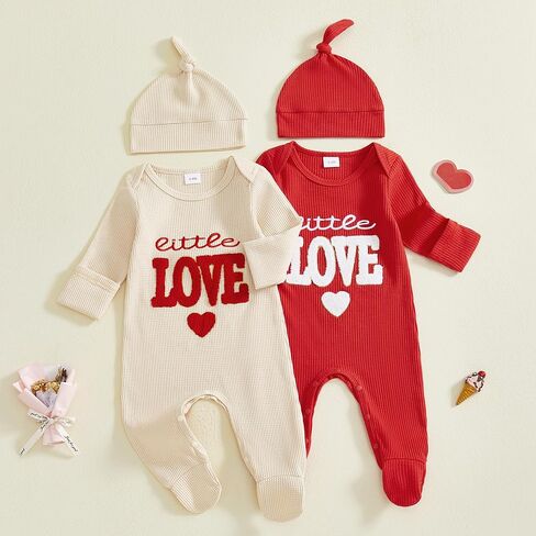 Ledy Champswiin Newborn Coming Home Outfit and Hat Baby Boy Girl Footie Romper Jumpsuit Cute Infant Clothes Set in Kuwait
