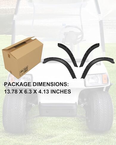 مشاعل الحاجز الأمامي والخلفي من SAUTVS متوافقة مع ملحقات عربة الجولف Club Car DS 1993+، واقيات الطين المدمجة لسيارات Club Car DS 1993+ القياسية وغير المعدلة لعربات الجولف فقط in Saudi Arabia