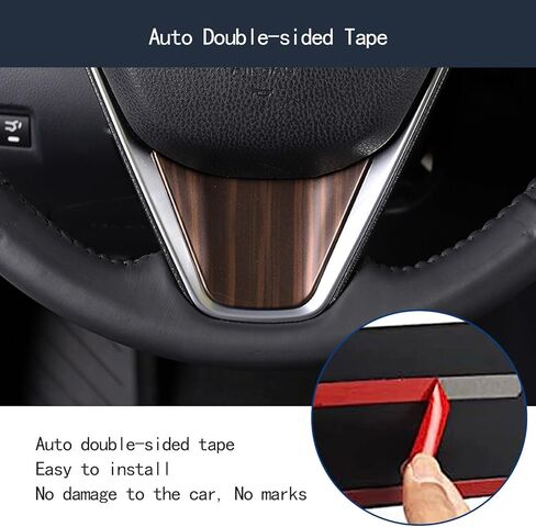 Steering wheel Surround Frame Cover Compatible With Toyota Venza 2021 2022 2023 Steering Wheel Bottom Trims Interior Car Accessories ABS 1PC(Peach Wood Style) in Saudi Arabia