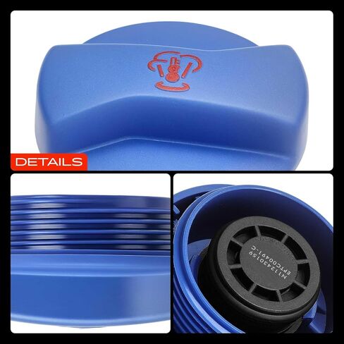 A-Premium Coolant Reservoir Expansion Tank Cap Compatible with Volkswagen Jetta, Passat, Golf, Beetle, Touareg & Audi A4, Q7, A6, TT, Allroad Quattro, RS6, S4, S6 & Porsche Cayenne, Panamera in Saudi Arabia