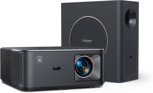 جهاز عرض Yaber K3 1600 ANSI ذكي مع تلفزيون جوجل، صوت مكبر صوت 30 وات من JBL، صوت دولبي، جهاز عرض أفلام منزلي/خارجي مع WiFi6 وبلوتوث، تكيف تلقائي للشاشة، تطبيق Netflix 7000+ in Kuwait