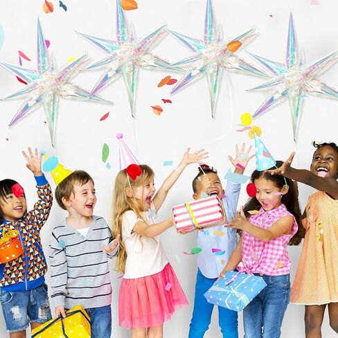 Tellpet Star Balloons, 50 Pcs Star Balloons 12 Spike Foil Explosion Party Balloons for Decoration Birthday Wedding Decorations in Saudi Arabia