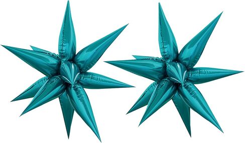 Tellpet Star Balloons, 50 Pcs Star Balloons 12 Spike Foil Explosion Party Balloons for Decoration Birthday Wedding Decorations in Saudi Arabia