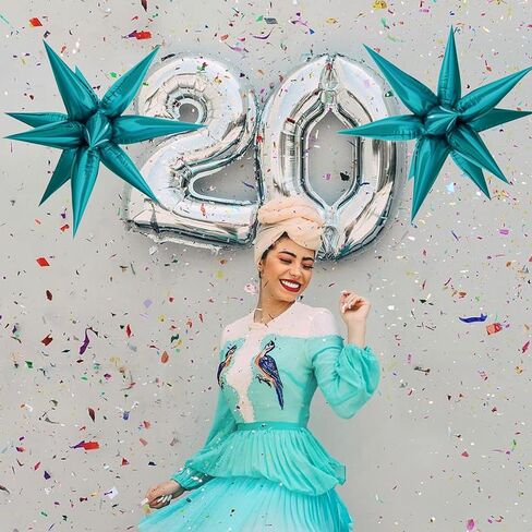 Tellpet Star Balloons, 50 Pcs Star Balloons 12 Spike Foil Explosion Party Balloons for Decoration Birthday Wedding Decorations in Saudi Arabia