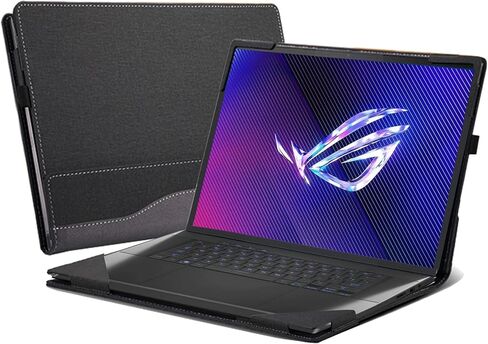 غطاء كمبيوتر محمول للألعاب ASUS ROG Zephyrus G16 | G16 GA605 16 بوصة حافظة شاملة من جلد البولي يوريثان 16 بوصة غطاء جيب داخلي (أسود) in Saudi Arabia