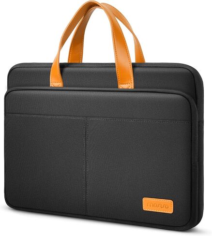 حقيبة كمبيوتر محمول MOSISO مقاس 13-14 بوصة، حافظة كمبيوتر محمول 13.3 بوصة متوافقة مع MacBook Air 13 13.6 M4 M3 M2 M1/Pro 13/Pro 14، HP Dell ASUS Lenovo، حقيبة كمبيوتر مع جيوب متماثلة ومرتفعة ومقبض من البولي يوريثين، أسود in Kuwait