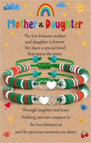 2PCS Back to School Gifts Mommy and Me Bracelet First Day of School Matching Wish Bracelets Dinosaur Set for Mother Daughter Mom Son in Kuwait