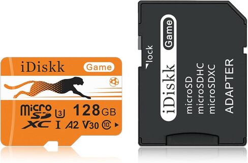 بطاقة ذاكرة Micro SDXC للألعاب سعة 256 جيجابايت من iDiskk لأجهزة Nintendo-Switch، وXbox، وGoPro، وكاميرا داش، وكاميرا أمان، وتسجيل فيديو 4K، مع محول in Kuwait