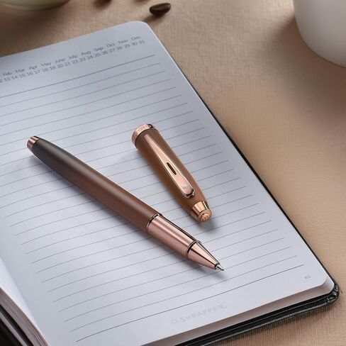 Sheaffer 100 9374 Coffee Edition Matt Brown Fountain Pen with Regal Brown PVD Signature mid band - Medium Point in Saudi Arabia