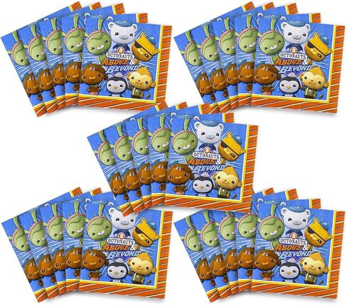 Octonauts Napkin Nautical Delight: Set of 30 Decorative Party Napkins - Perfect for Kids' Birthdays, Ocean Adventures, and Special Celebrations - Disposable and Absorbent Tableware in Saudi Arabia