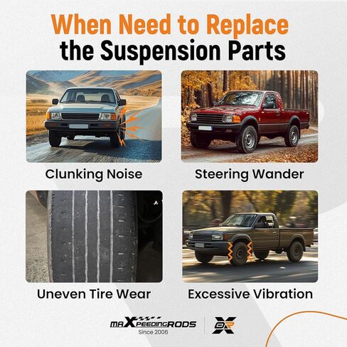 maXpeedingrods 12Pcs Front Suspension Kit for Ford Ranger 1998-2011 2WD, for Mazda B2300 B2500 B3000 B4000, Front Upper Control Arms with Lower Ball Joints, Sway Bar End Link, Outer Inner Tie Rods in Saudi Arabia