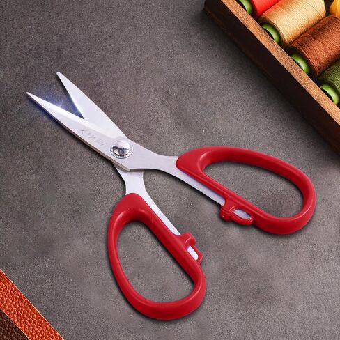 Duty Scissors with Ultra Sharp Blades and Comfort Grip Multipurpose Handles -for Office, Home, Sewing and Crafts-Red in Saudi Arabia