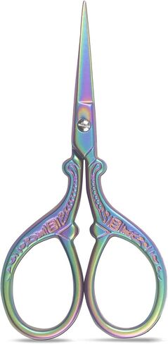 3.57 Inch Mini Embroidery Scissors, Small Vintage Sewing Scissors for Crafting, Precision Titanium Coated Sharp for DIY, Travel, Crochet, Thread Cutting (colorful) in Saudi Arabia