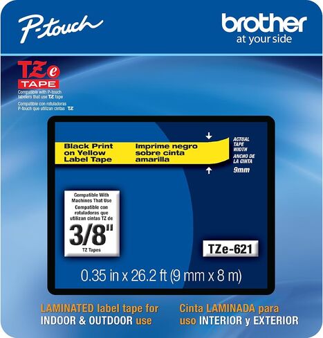 طابعة Brother Genuine P-Touch، TZe-233CS، مقاس 1.2 سم × 66.2 سم، باللون الأزرق على شريط ملصقات أبيض in Kuwait