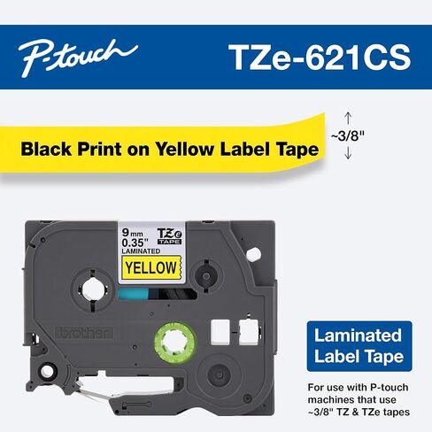 طابعة Brother Genuine P-Touch، TZe-233CS، مقاس 1.2 سم × 66.2 سم، باللون الأزرق على شريط ملصقات أبيض in Kuwait