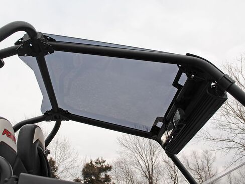 سقف SuperATV من البولي كربونات داكن اللون مع جناح خلفي لـ Polaris RZR 900 / RZR S 900 (2015-2020) | يحمي من الطقس والحطام | مريح، خالٍ من الخشخشة | صنع في الولايات المتحدة الأمريكية in Kuwait