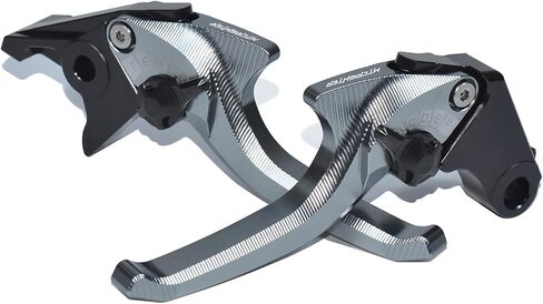 2 Fingers Short Brake Clutch Lever Set Compatible with Ducati Hypermotard 698 Mono RVE 2024 2025, CNC Aluminum Alloy Made (Red) in Saudi Arabia