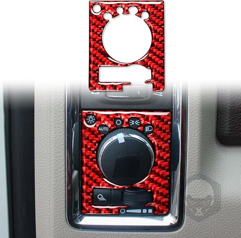 Red Real Carbon Fiber Kit Compatible with Dodge Ram 1500/2500/3500 2013 2014 2015 2016 2017 2018 Interior Accessories Car Inner Door Handle Paint Guard Cover Trim (Not fit Tradesman and Express trims) in Saudi Arabia