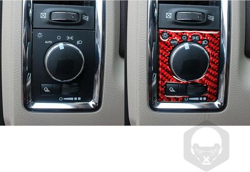 Red Real Carbon Fiber Kit Compatible with Dodge Ram 1500/2500/3500 2013 2014 2015 2016 2017 2018 Interior Accessories Car Inner Door Handle Paint Guard Cover Trim (Not fit Tradesman and Express trims) in Saudi Arabia