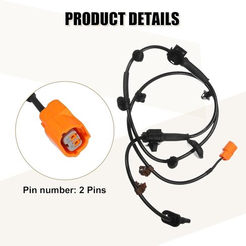 Uxcell 4 قطعة الجبهة الخلفية اليسرى اليمنى ABS حساس سرعة ABS الاستشعار رقم 57450SLNA01/57455SLNA01/57470SLNA01/57475SLNA01 لهوندا صالح 2007-2008 L4 1.5L in Saudi Arabia