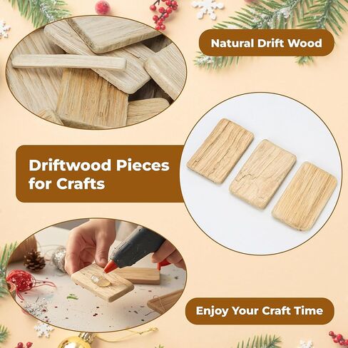Driftwood Pieces for Crafts – 250g Bag of Natural Drift Wood for Christmas Ornaments, Holiday Photo Props, DIY Wedding Vase and Home Table Filler Decor, Beach Surf Art for Creating Frames, Wreath in Saudi Arabia