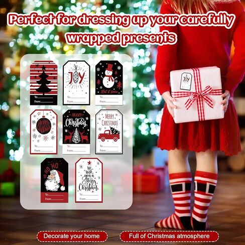 800 Pieces Christmas Tags Christmas to from Labels Self Adhesive Christmas Tag Christmas Stickers Tag Sticker Christmas Paper Tags for Decorations, 8 Styles (Cute Style) in Saudi Arabia