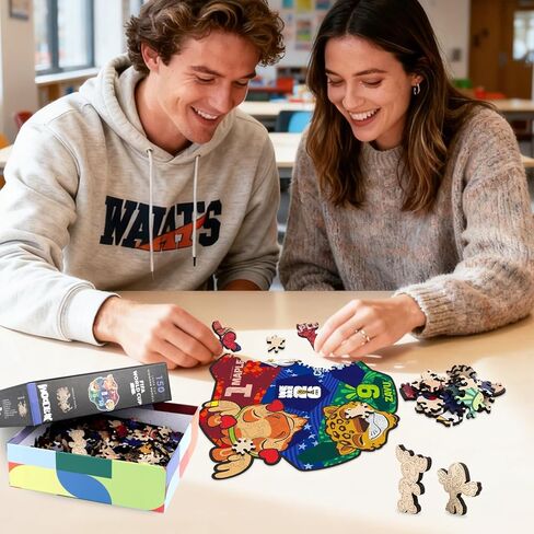 FIFA World Cup 2026 City Puzzle Kansas City Poster - Wooden Puzzle for Adult, 200 Pieces Irregular Shape Puzzle, 5MM Thick, Creative Collectible Gift for Fans, Officially Licensed Product, 9.3x11.8'' in Saudi Arabia