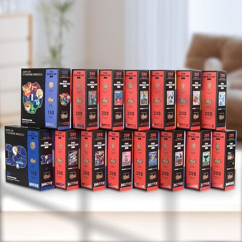 FIFA World Cup 2026 City Puzzle Kansas City Poster - Wooden Puzzle for Adult, 200 Pieces Irregular Shape Puzzle, 5MM Thick, Creative Collectible Gift for Fans, Officially Licensed Product, 9.3x11.8'' in Saudi Arabia
