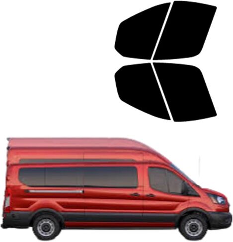 مجموعة ألوان مسبقة القطع من فيلم كربون نانو لسيارة Ford Transit Van 150 250 350 ذات السقف المتوسط ​​والعالي للركاب ونوافذ الكمبيوتر المقطوعة لتناسب نوافذ النقل حسب الطلب (15% الكل) in Saudi Arabia