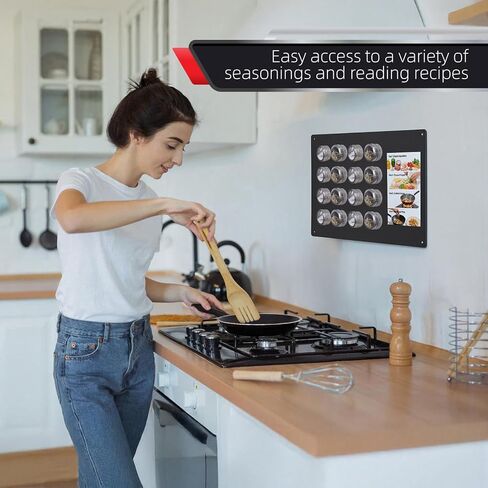 لوح مغناطيسي مكون من قطعتين، لوح مغناطيسي للجدار، عرض الحروف المغناطيسية والأرقام وبرطمانات التوابل والملاحظات اللاصقة والصور، مناسب للجدران والثلاجات والمقصورات والخزائن والمزيد (17 بوصة × 12 بوصة) in Kuwait