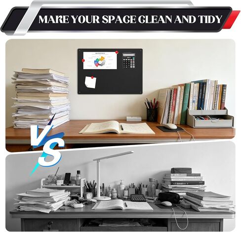 لوح مغناطيسي مكون من قطعتين، لوح مغناطيسي للجدار، عرض الحروف المغناطيسية والأرقام وبرطمانات التوابل والملاحظات اللاصقة والصور، مناسب للجدران والثلاجات والمقصورات والخزائن والمزيد (17 بوصة × 12 بوصة) in Kuwait