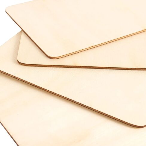 HOIGON 150 PCS Rectangle Unfinished Wood Pieces, 4 x 6 Inch Blank Basswood Wooden Sheets Wooden Cutout for Crafts, DIY, Painting in Saudi Arabia