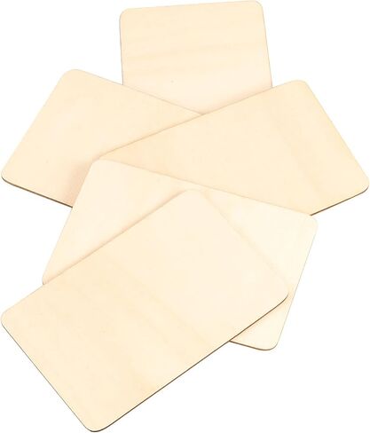 HOIGON 150 PCS Rectangle Unfinished Wood Pieces, 4 x 6 Inch Blank Basswood Wooden Sheets Wooden Cutout for Crafts, DIY, Painting in Saudi Arabia