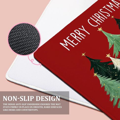 لوحة ماوس Merry Christmas Trees، لوحة ماوس على شكل شجرة عيد الميلاد لأجهزة الكمبيوتر المحمول والمكتب المنزلي والمكتب، لمحبي العطلات، 9.5 × 7.9 بوصة، L041-SDB-ZH in Kuwait