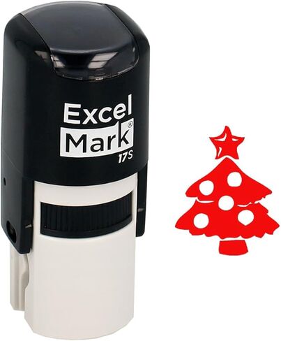 ختم مطاطي ذاتي التحبير لعيد الميلاد من ExcelMark - شجرة - حبر أحمر in Saudi Arabia