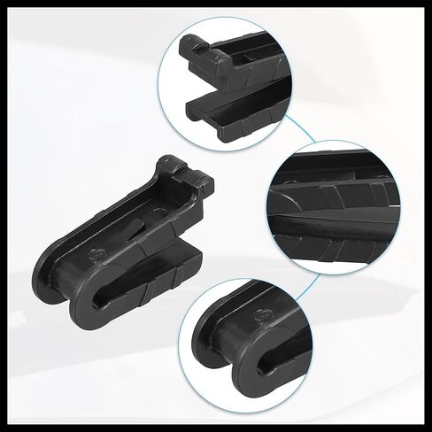 Universal Front Wiper Blade Arm Adapter Clip J Hook Type C - Pack of 4 Black Replacement Durable Material in Saudi Arabia