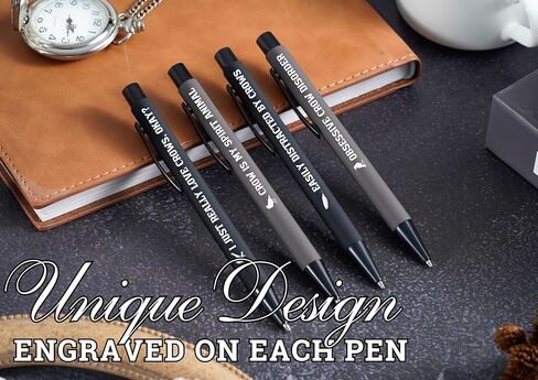 هدايا InnoBeta Crow لمحبي الغراب، مجموعة أقلام حبر جاف مكونة من 4 قطع، هدايا للغراب الذي يذاكر كثيرا في أعياد الميلاد والكريسماس وأي مناسبة خاصة in Kuwait