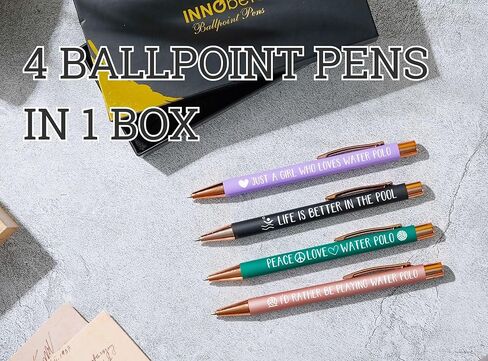 InnoBeta Water Polo Gifts for Women, Ballpoint Pen Set of 4 in Saudi Arabia