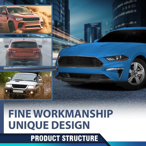 PIT66 جزء غطاء الرادياتير الداعم الأساسي لدرع الرؤية متوافق مع Ford Mustang Ecoboost GT 2-Door 2018-2019 JR3Z-8C291-AA، JR3Z8C291AA أسود PP in Saudi Arabia
