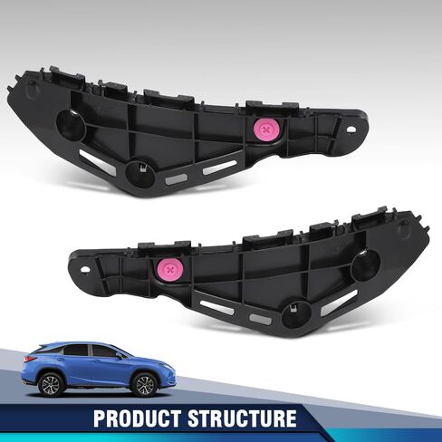 PIT66 دعامة تثبيت المصد الأمامي للسائق وجانب الراكب متوافقة مع LX RX350/RX450h 2016-2022 Fit LX RX450hL/RX350L 2018-2022 525350E070، 525360E060، LX1033117، LX1032117 أسود in Saudi Arabia
