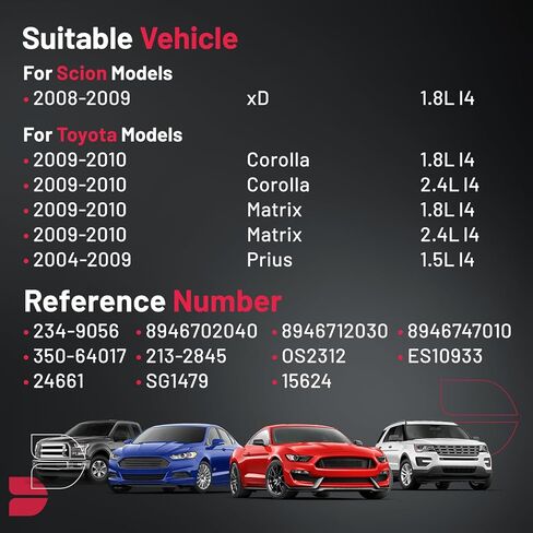 BDFHYK 234-9056 مستشعر الأكسجين O2 المنبع، متوافق مع Scion xD 2008-2009، متوافق مع Toyota Corolla 1.8L 2009-2010/ Corolla 2.4L/ Matrix 1.8L 2.4L/ Prius 1.5، قطعة بديلة واحدة in Saudi Arabia