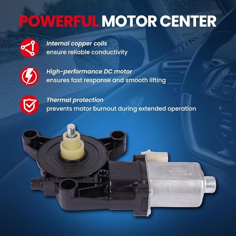 MOCA Front Left/Right Power Window Motor w/ 2-Pin Fits for 11-15 for Chrysler 200, 08-16 for Chrysler Town & Country, 08-20 for Dodge Grand Caravan, 12-15 for Ram C/V in Saudi Arabia