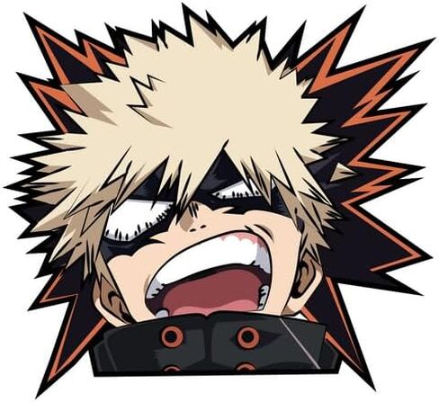 MHA UGH Katsuki bakugo ملصق حائط من الفينيل‏ رائع للأشعة فوق البنفسجية والماء هدية للكمبيوتر المحمول مصد نافذة السيارة ملحقات بهلوان 4.2" أنيمي in Saudi Arabia