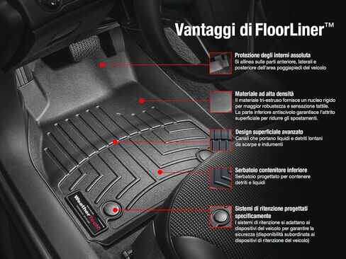 Weathertech Custom Fit FloorLiners for Scion FR-S, 86, BRZ - 1st Row (444821), Black in Kuwait