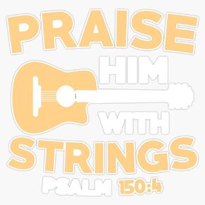 Christian Music Guitar Jesus Apparel Sticker Vinyl Bumper Sticker Decal Waterproof 5" in Kuwait