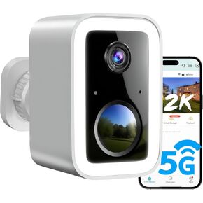 2K Indoor Security Camera with Night Vision & 2 LED Lights | WiFi Camera for Monitoring Elderly, Babies, and Pets | Cameras for Home Security Cloud & SD Card Storage | 2.4G WiFi Compatible Only in Kuwait